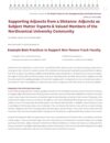 Supporting Adjuncts from a Distance: Adjuncts as Subject Matter Experts & Valued Members of the Northcentral University Community