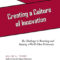 Creating a Culture of Innovation: The Challenge in Becoming and Staying a World-Class University