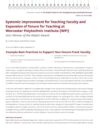 Systemic Improvement for Teaching Faculty and Expansion of Tenure for Teaching at Worcester Polytechnic Institute (WPI)