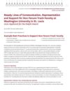 Steady Lines of Communication, Representation and Support for Non-Tenure-Track Faculty at Washington University in St. Louis