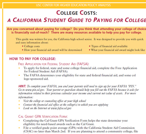 College Costs: A California Student Guide to Paying for College