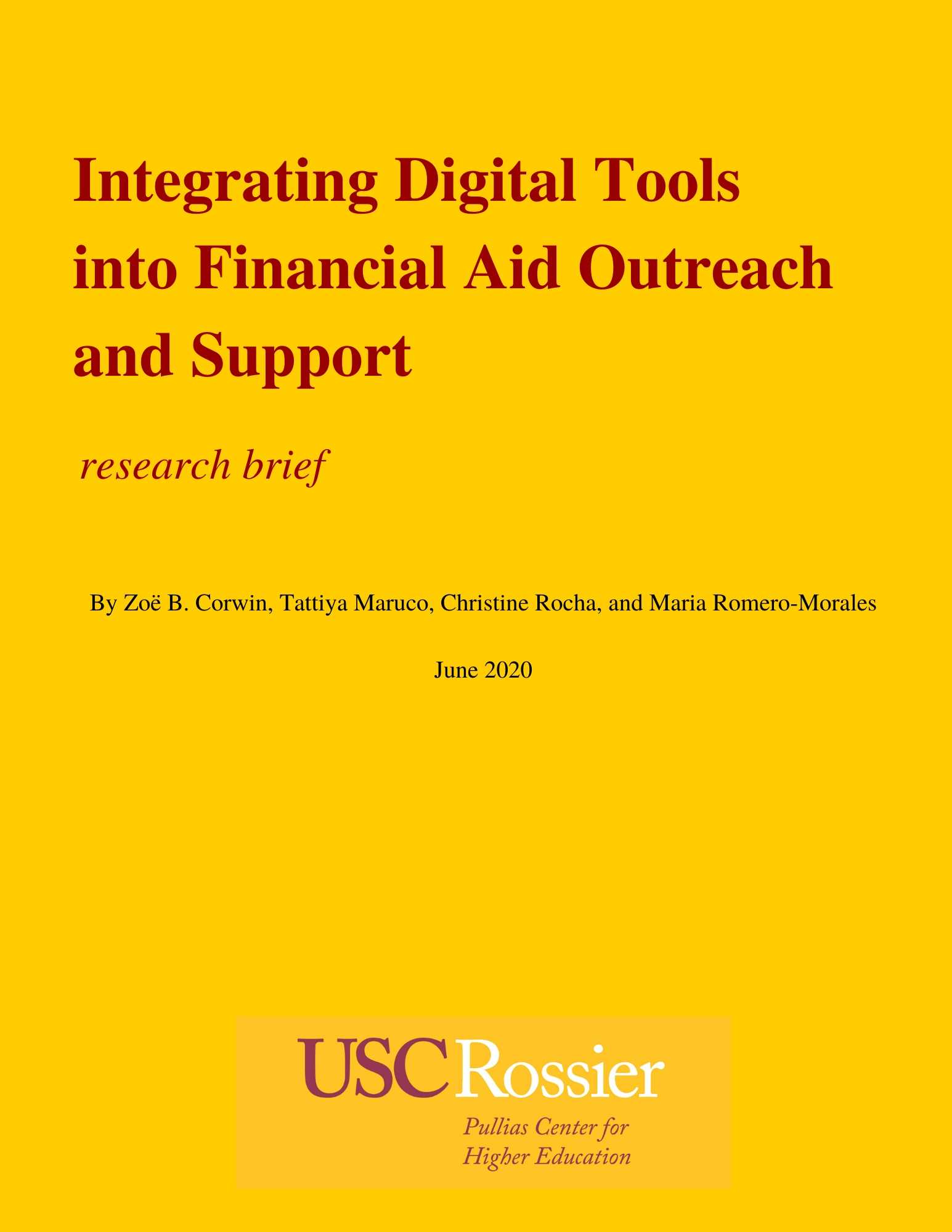 Integrating Digital Tools into Financial Aid Outreach and Support