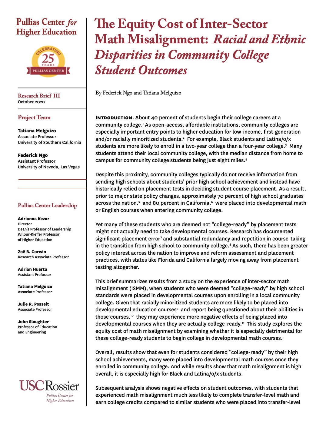 The Equity Cost of Inter-Sector Math Misalignment: Racial and Ethnic Disparities in Community College Student Outcomes